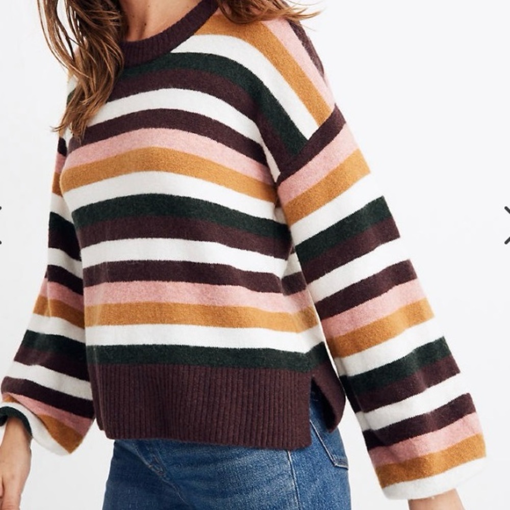 Madewell Striped Payton Pullover Sweater